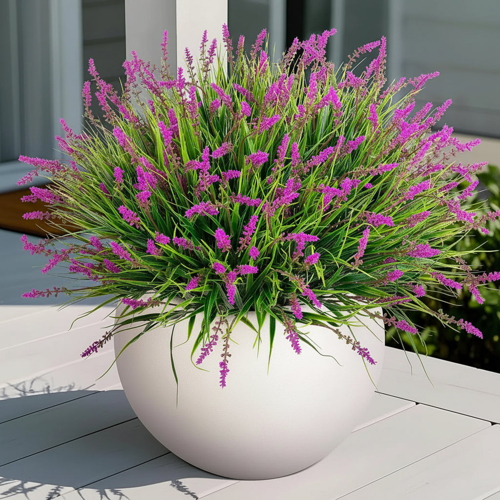 Artificial Plastic Lavender Flower Plant Wedding Bridal Bouquet Holiday Decor Vase Home Table Ourdoor Yard Party DIY Decor Props