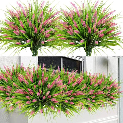 Artificial Plastic Lavender Flower Plant Wedding Bridal Bouquet Holiday Decor Vase Home Table Ourdoor Yard Party DIY Decor Props
