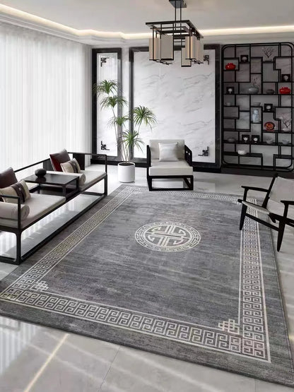Light luxury carpet, living room floor mat, sofa, coffee table, carpet, home decoration