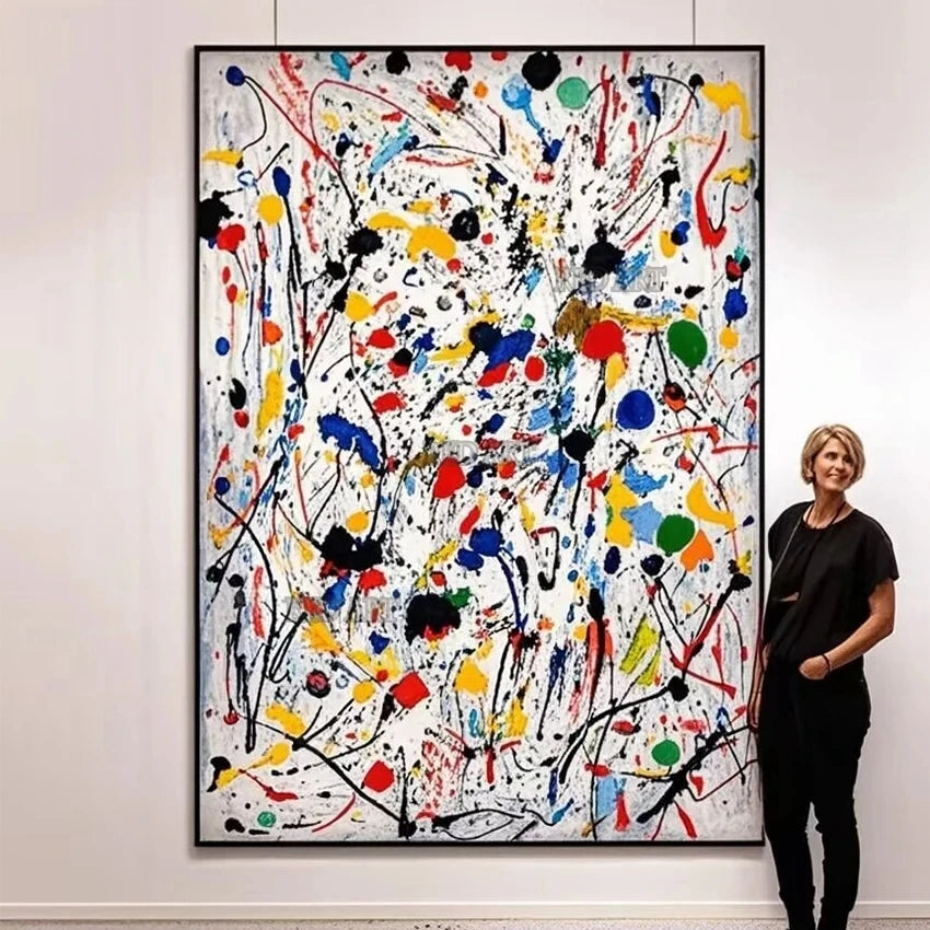 Copy Pollock OIl Paintings Hand-painted Abstract Pictures Paintings On Canvas Large Bedroom Decoration Wall Art Unframed