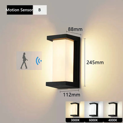 Motion Sensor Outdoor Wall Light LED Security Light Radar Sensor Waterproof IP65 Exterior Wall Sconce Porch Light Patio Light Garden Light Garage Light Front Door Light 20W AC 85-265V Auto On Off Dusk to Dawn