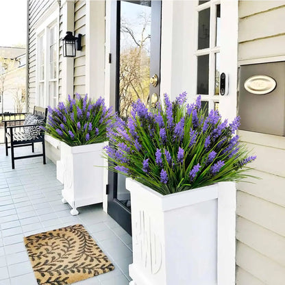 Artificial Plastic Lavender Flower Plant Wedding Bridal Bouquet Holiday Decor Vase Home Table Ourdoor Yard Party DIY Decor Props