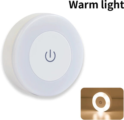 Luxury Touch LED Night Light Rechargeable Wireless Wall Sconce for Bedroom Closet Cabinet Living Room Hallway Nursery Warm White Dimmable Puck Light Battery Operated Tap Light Under Cabinet Stairway Wardrobe Bathroom Kitchen Home Décor