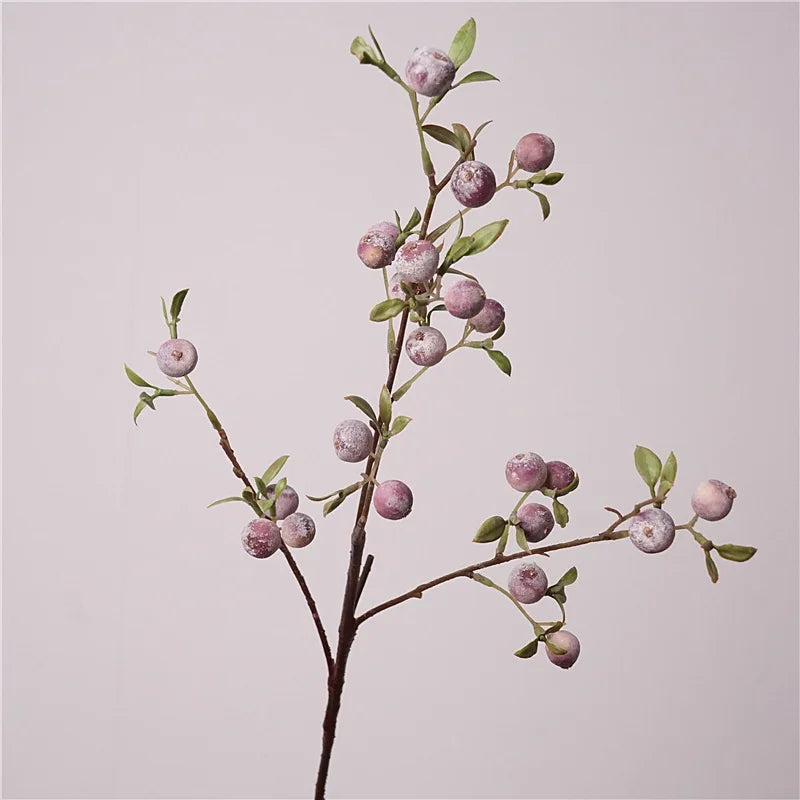 gardening fruit ornaments, long branches with frost, small apples fun plants, Christmas festive flower arrangement customization